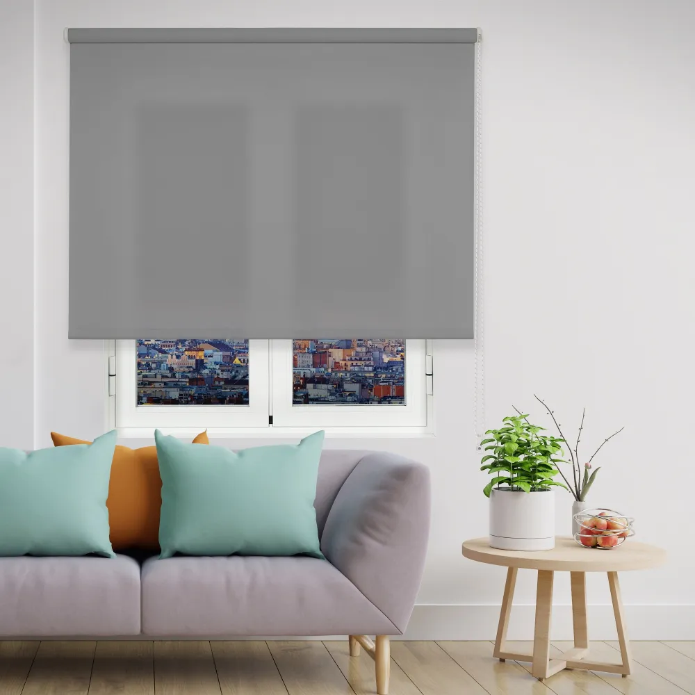 Estor enrollable traslucido simple gris 120 x 250