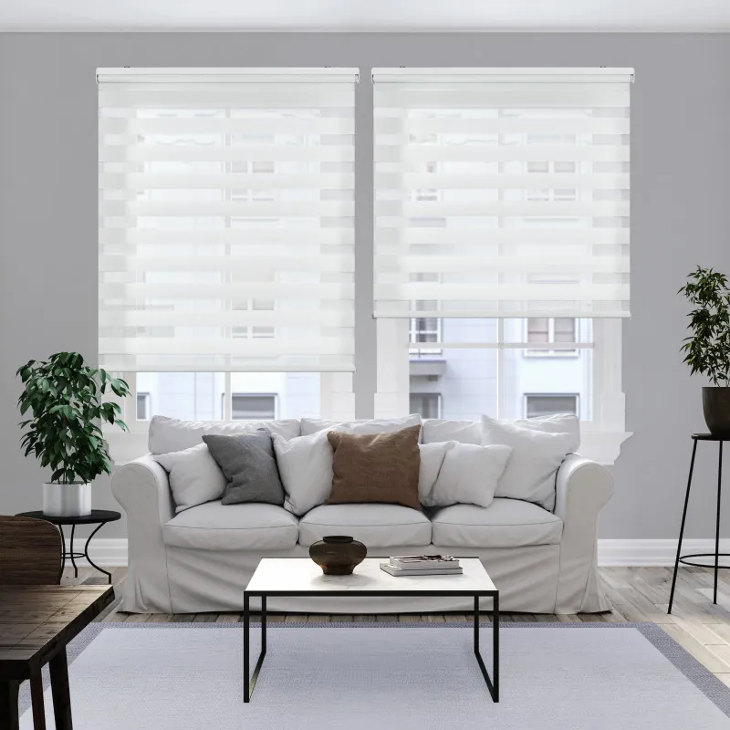 Estor plegable con varillas, estor textil traslúcido azul, 75 x 175cm