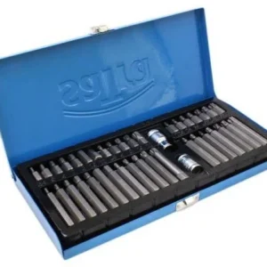 ESTUCHE DE 40 PIEZAS PARA TORNILLOS HEX, 12 CANTOS Y TORX