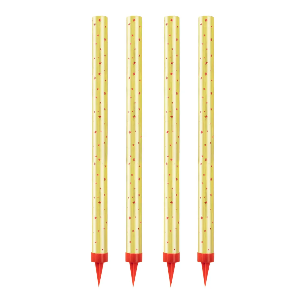 Fuente de pastel dorada con estrellas 25cm, 4uds.