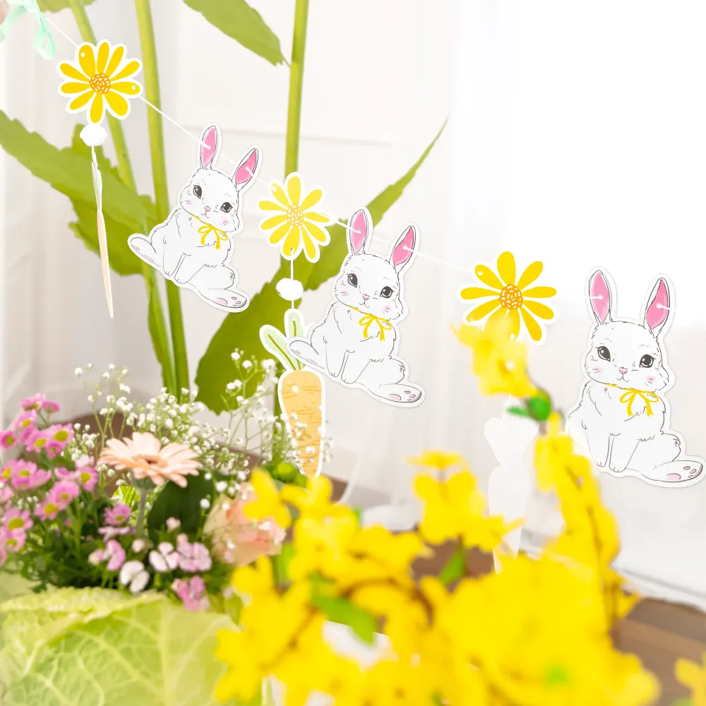 Guirnalda de conejito de Pascua 240 x 30 cm
