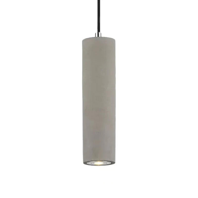 Hangende hanglamp van 10"/19,5" Scandinavische stijl Cement 1 lichtgrijs hangend plafondlicht warm/wit licht