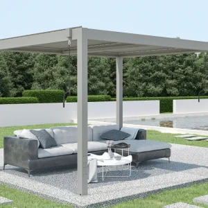 Pérgola bioclimática santa 300 x 250cm aluminio taupe