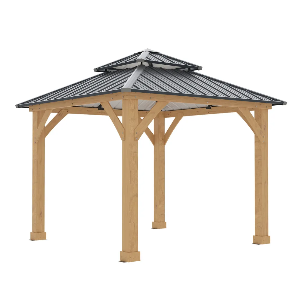 Pérgola de jardín Gardiun denver 8,76 m2 287x287x300 cm madera laminada | p