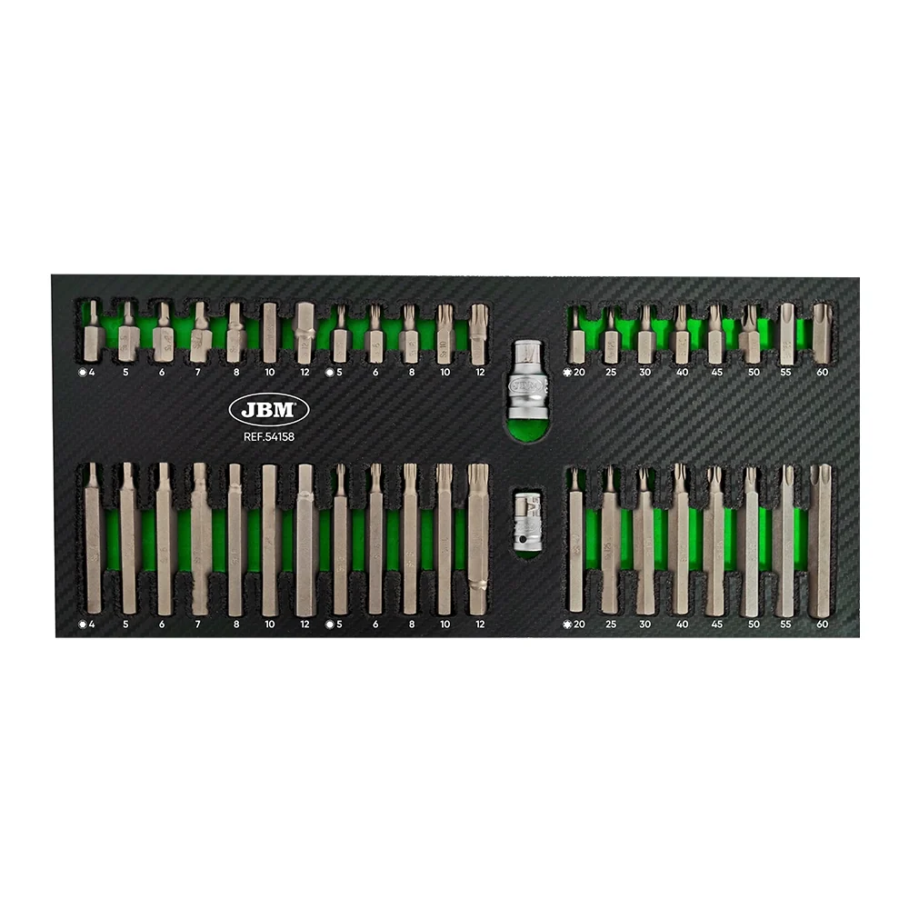 SET DE 42 PIEZAS PARA TORNILLOS HEX, 12 CANTOS Y TORX