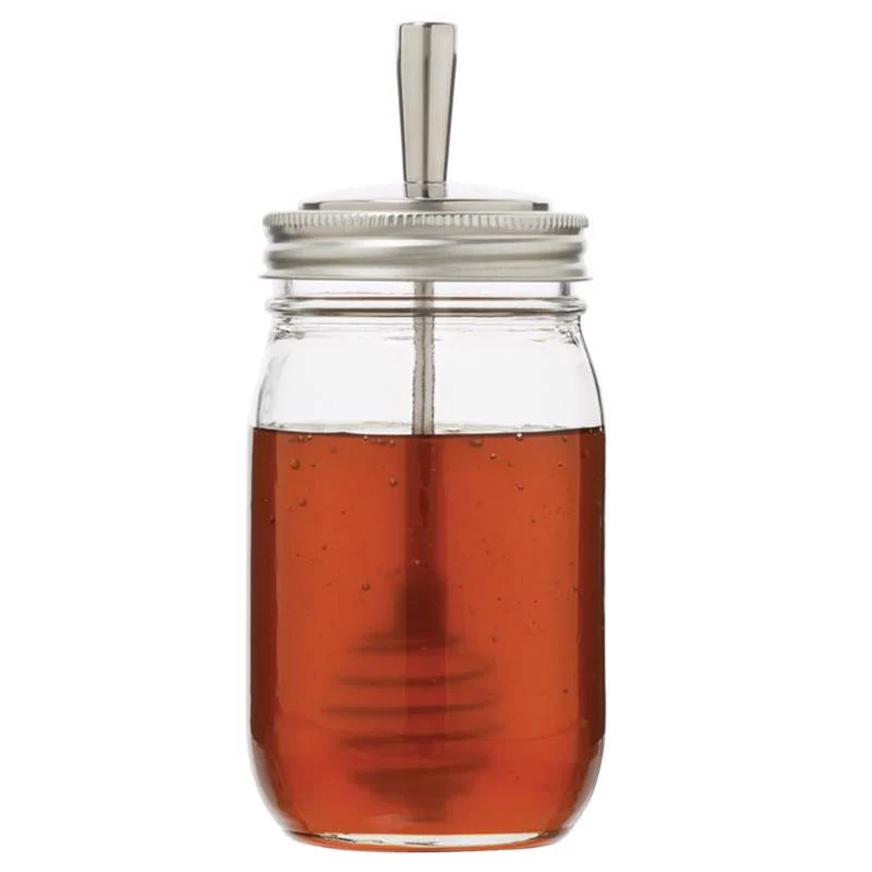 Tapa para tarro decorativa con boca regular de Jarware, gotero para miel, paquete de 1