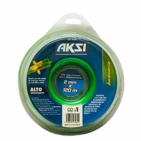 Hilo Desbrozadora T/Cruceta AKSI-107322 de Nailon Alta Calidad