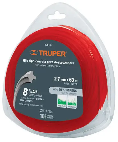 Hilo para desbrozadora en blister, .105' con Empuñadura Ajustable