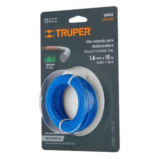 Hilo redondo para desbrozadora, 15 m amplio, 1.6 mm, blister..