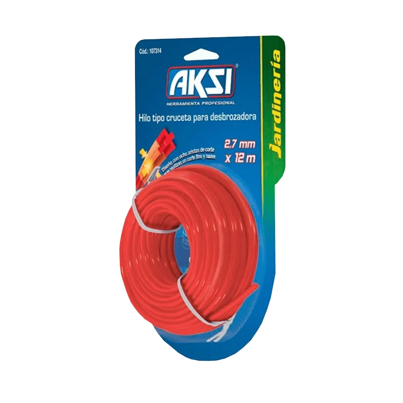 Hilo Redondo para Desbrozadora 2.7 mm - 12 metros de alta calidad con Protector de Seguridad