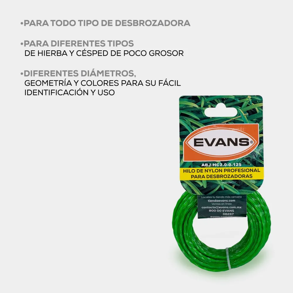 Máquina para Bordes HILO CUADRADO DESBROZADORA 2MM 16M - ABJ-HC2.0-0.125