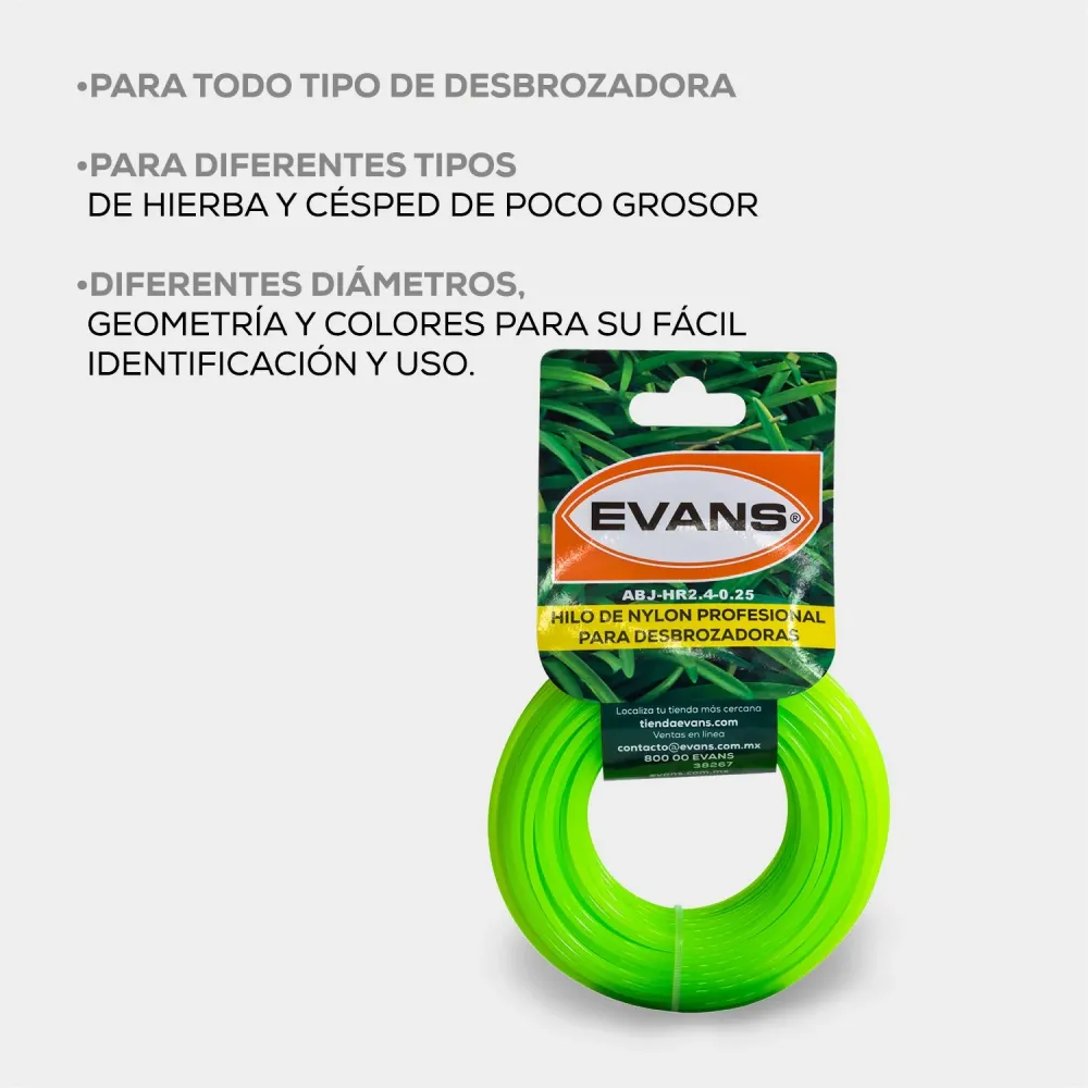 Máquina para Bordes HILO DESBROZADORA 2.4MM 22M - ABJ-HR2.4-0.25
