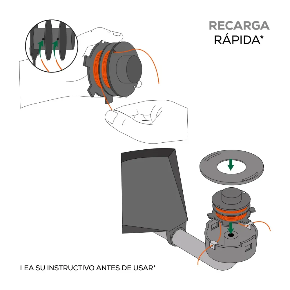 Máquina para Bordes HILO DESBROZADORA 2.4MM 22M - ABJ-HR2.4-0.25