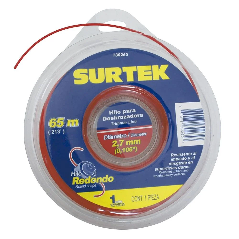 Máquina para Bordes Poliamida p/ desbrozadora en doble blíster 2.7Mm x 65 mt, surtek