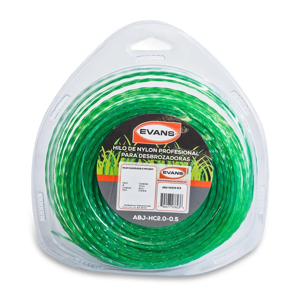 Resistente al Clima HILO CUADRADO DESBROZADORA 2MM 63M - ABJ-HC2.0-0.5