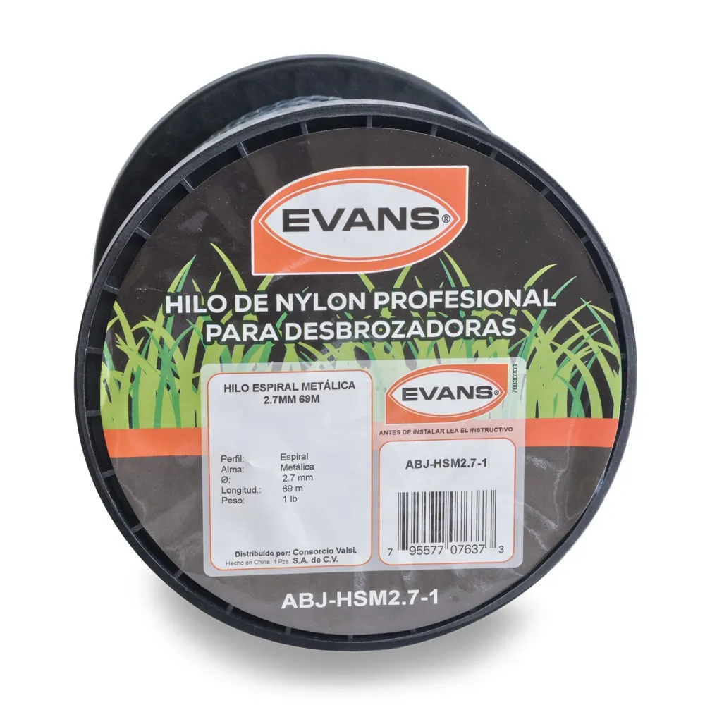 Resistente al Clima HILO CUADRADO REFORZADO DESBROZADORA 2.7MM 69M - ABJ-HSM2.7-1