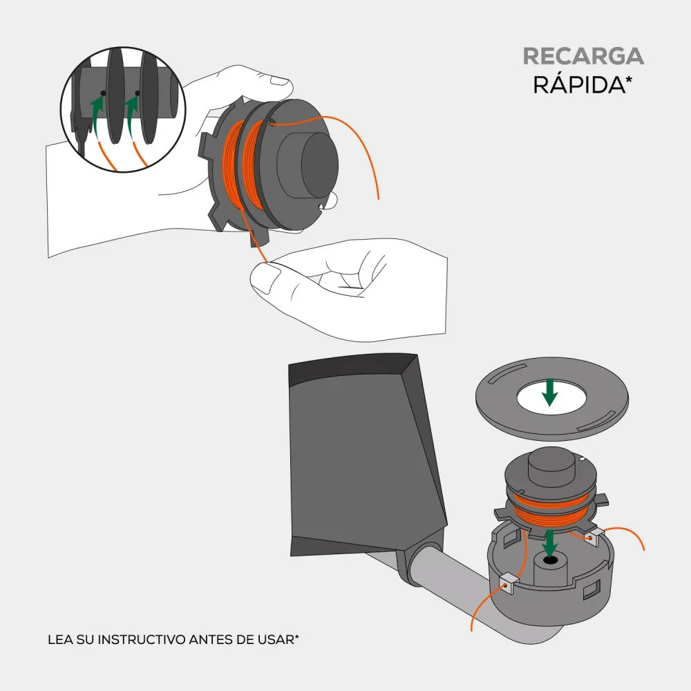 Resistente al Clima HILO DESBROZADORA 2.4MM 43M - ABJ-HR2.4-0.5