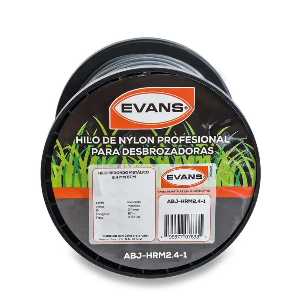Resistente al Clima HILO REFORZADO DESBROZADORA 2.4MM 87M - ABJ-HRM2.4-1