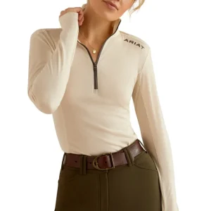 Cheviot Women´s 1/4 Zip Baselayer Shirt Summer Sand XL