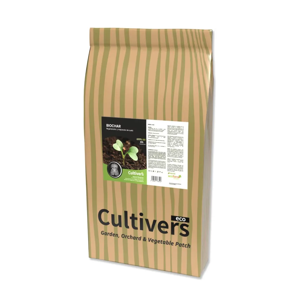 Biochar Carbón Cultivers 5 L sin Humo ni Olor