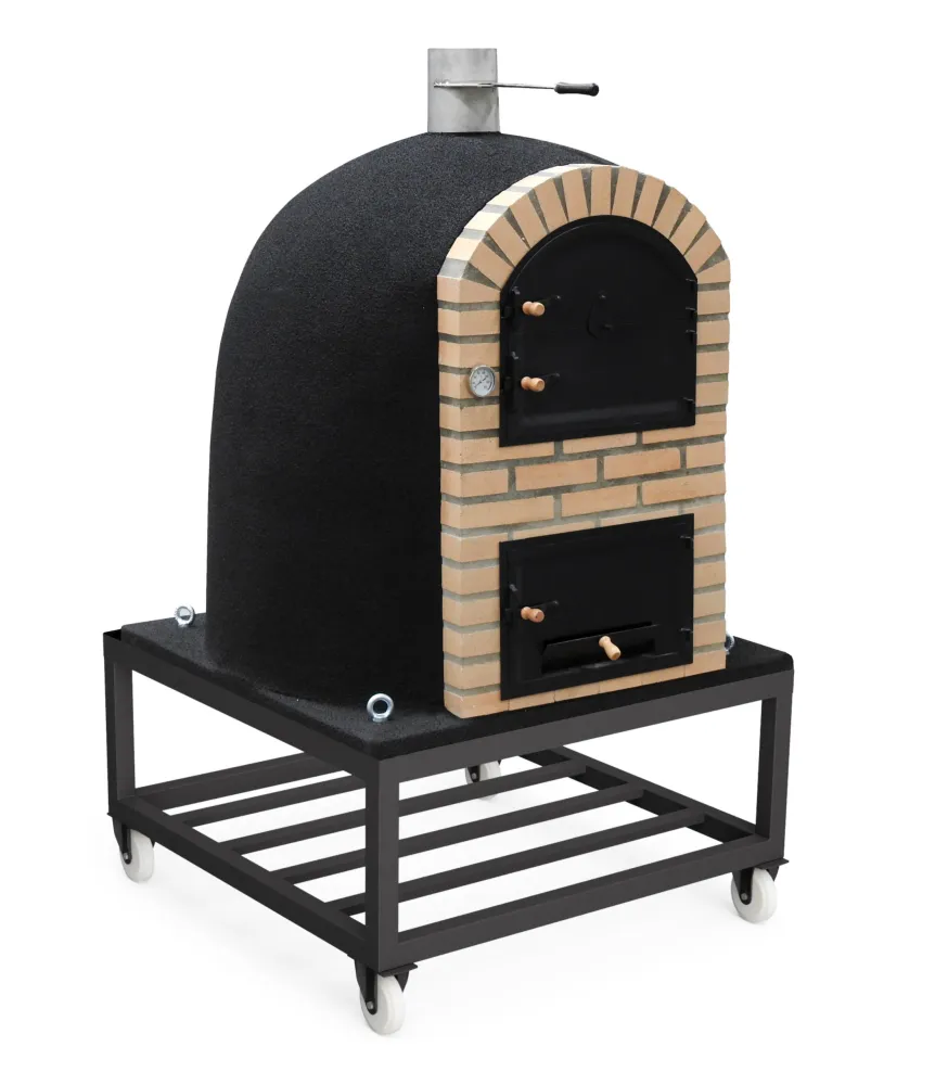 Carbón Vegetal de Horno de leñ exterior de obra modelo caldera bandama negro - 130x130x206cm