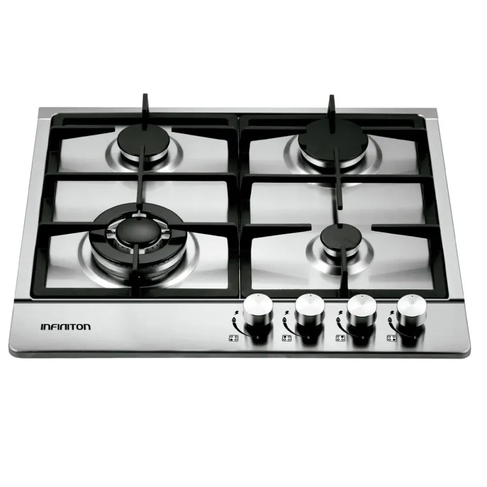 Encendedor Largo de Encimera de gas Infiniton GASDL4 6050W 4 fuegos inox 60 cm