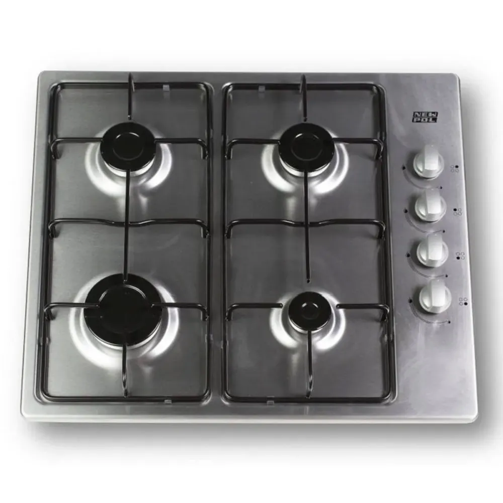 Encimera de gas Nuevo Pol NW4GXBUT 4 zonas 8100W butano/natural inox