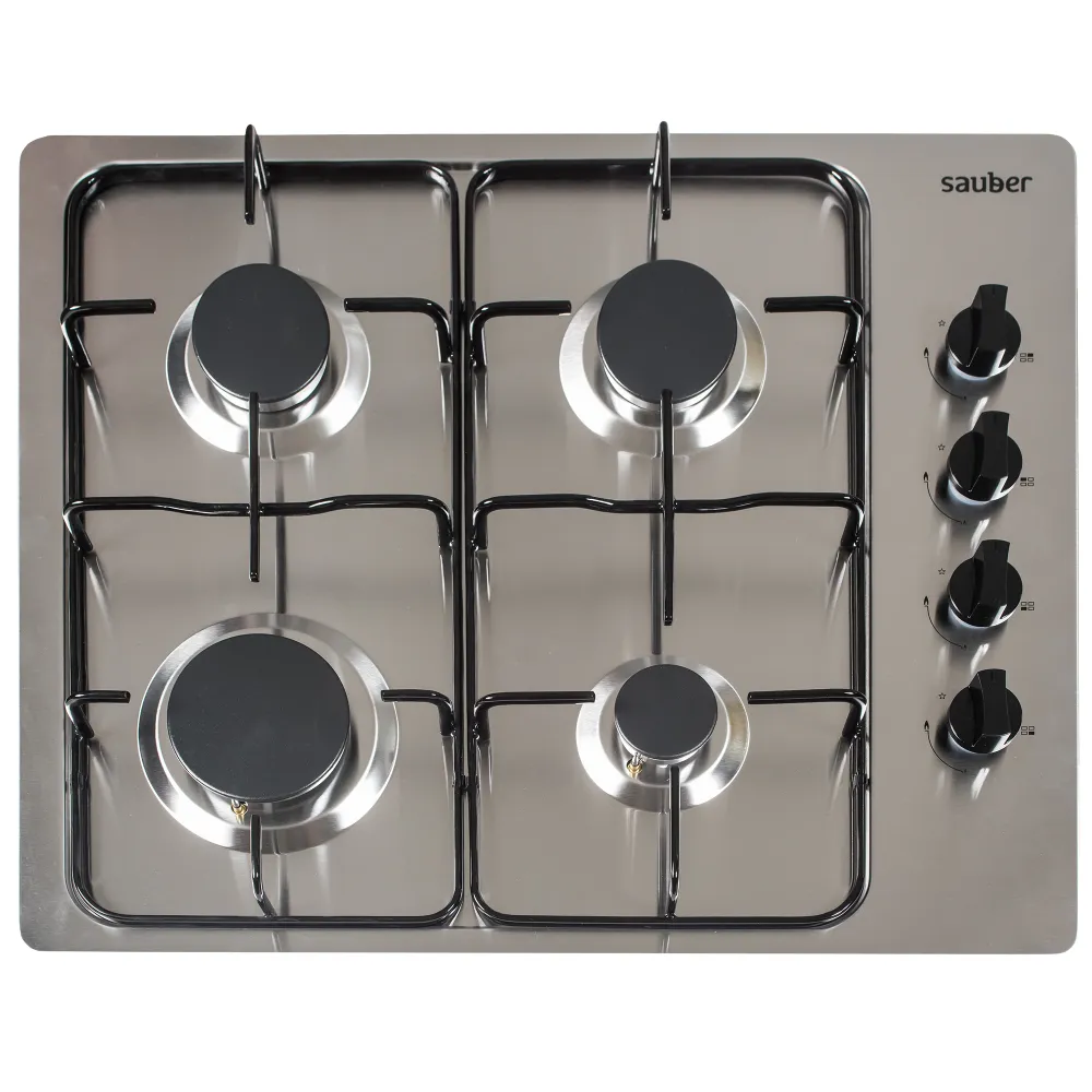 Encimera de gas sauber segn02 4 zonas coccion vasto 60 cm