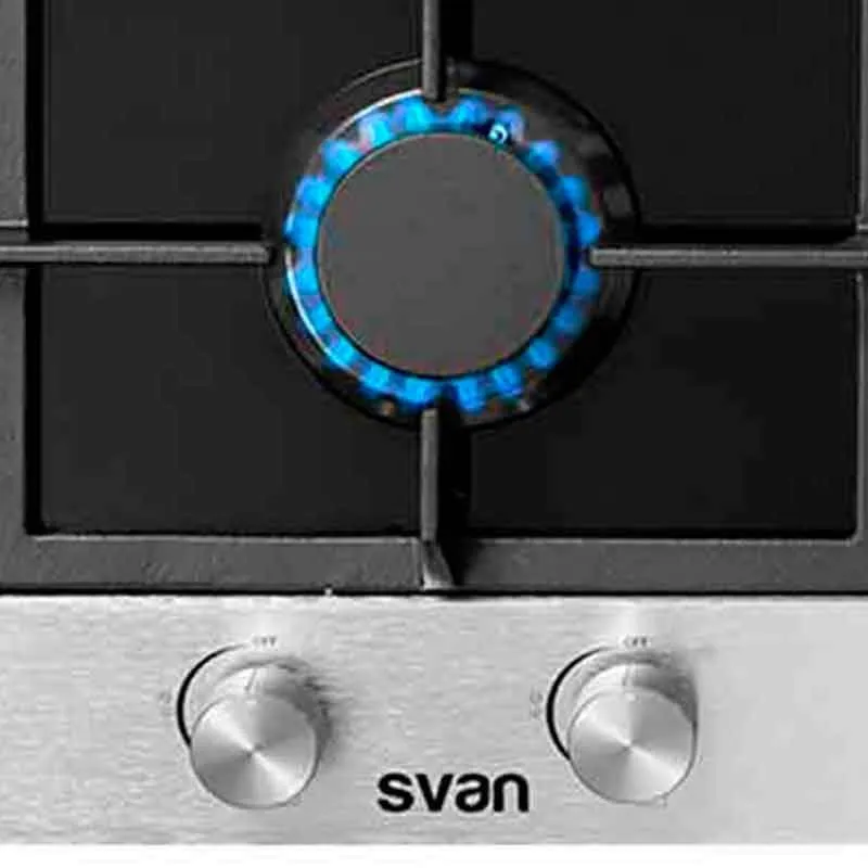 Pastillas de Encendido Encimera de gas Svan SVEC2BF 2 fuegos ignición automática negro 10x29,4x51 cm