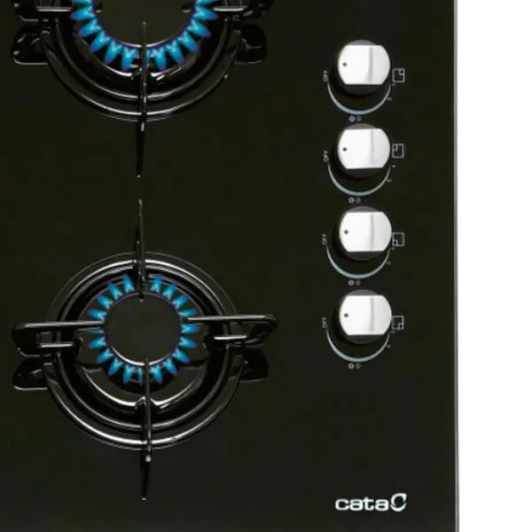 Placa Cata CIB-6031BK Cristalgas 4 fuegos 59cm con Encendedor de Chispa