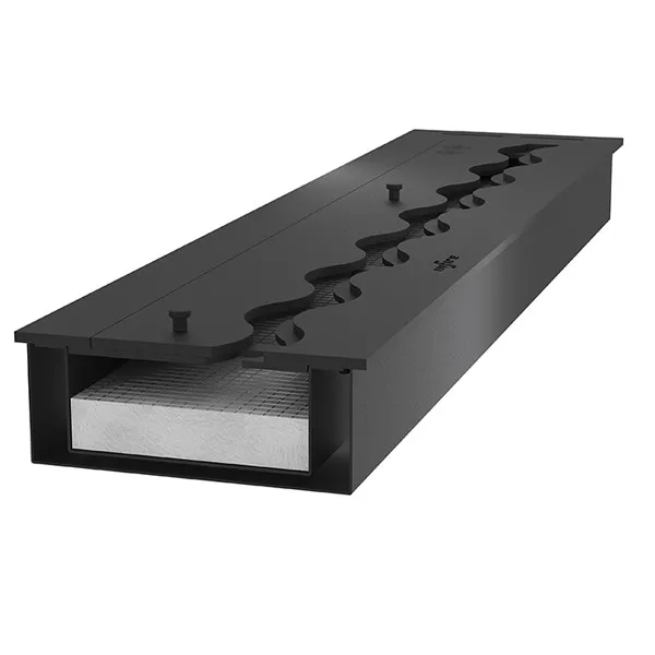 Slim black burner - quemador de bioetanol encastrable negro - 1000