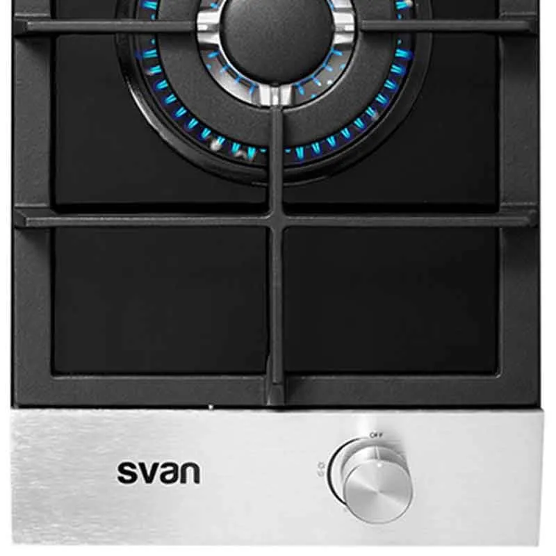 Cepillo de Limpieza para Encimera de gas Svan SVEC1BF 1 fuego wok ignición automática negro 10x29,4x51 cm