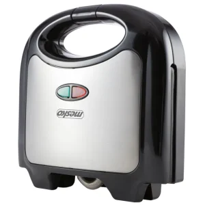 Mesko MS3080 Sandwichera 2 Sandwiches, Placas Antiadherentes, Tostado Impecable, Acero Inoxidable, Compacta, 850, Negro/Plata