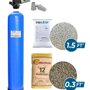 Alta Resistencia UV Paquete de Filtración con NEXT SAND - 1.5 Pie Cúbico - 10" x 54" - Válvula Electrónica para Filtro - C...