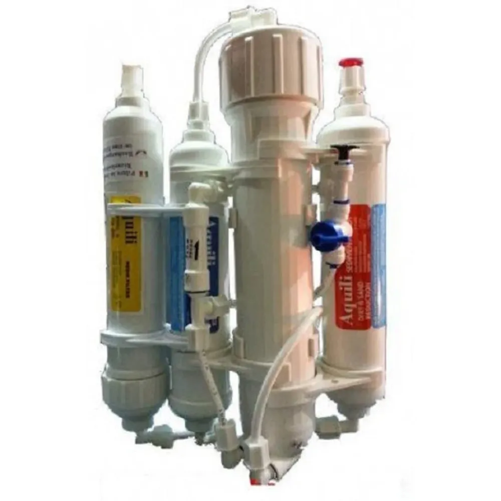 Aquili Equipo de Osmosis Inversa 4 Etapas con Válvula de Lavado para 5000 Litros