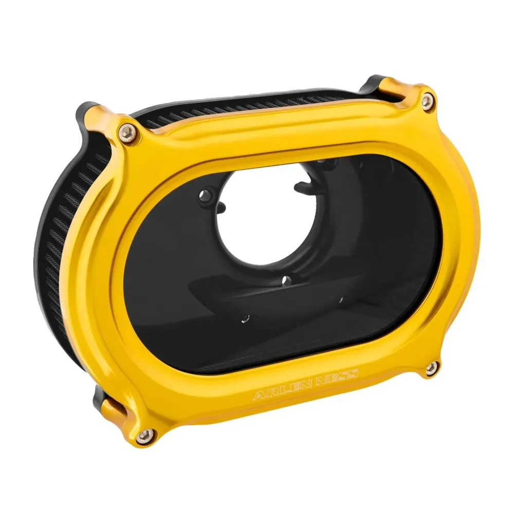 Bomba para Estanque Arlen Ness, Kit De Filtro De Aire Method Oro Para Harley Davidson