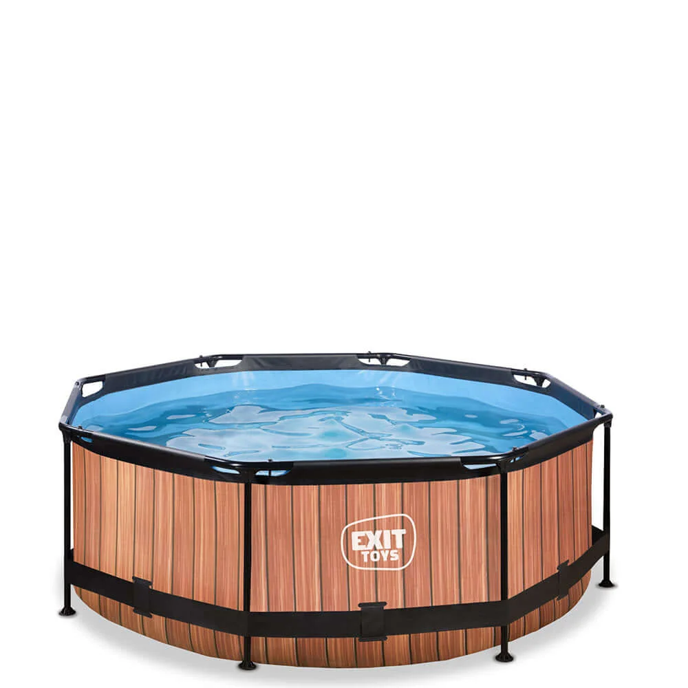 Comedero para Peces Piscina Exit Wood 244x76 com bomba de filtro - Castanho