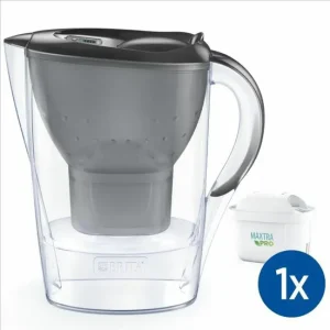 Jarra Filtrante Brita Carafe Marella Grafito Plástico 2,4 L con Bomba de 2000L/H