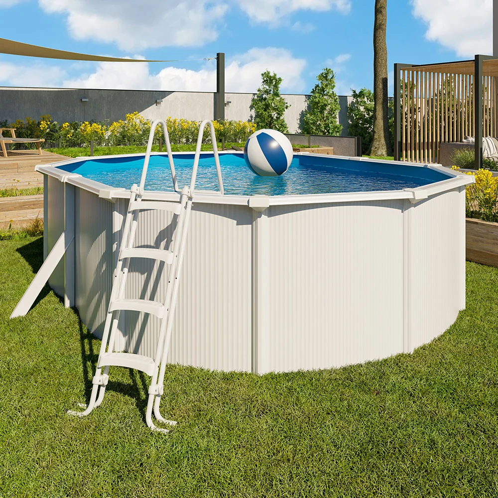 Piscina de ço elevada SAPHIR 515x390x120 com bomba de filtração con Certificación IPX8