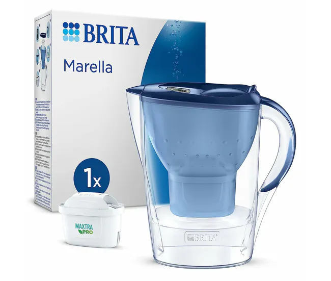Profesional Impermeable Jarra Filtrante Brita Marella Azul 2,4 L