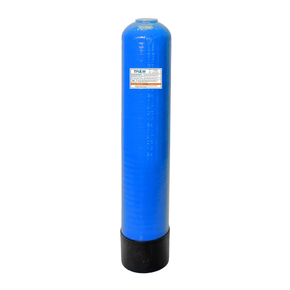 Tanque para Filtro - 7" x 35" - 0.7 ft³ - Fibra de Vidrio - 2.5" NPT - TFLOW para Estanque de Jardín