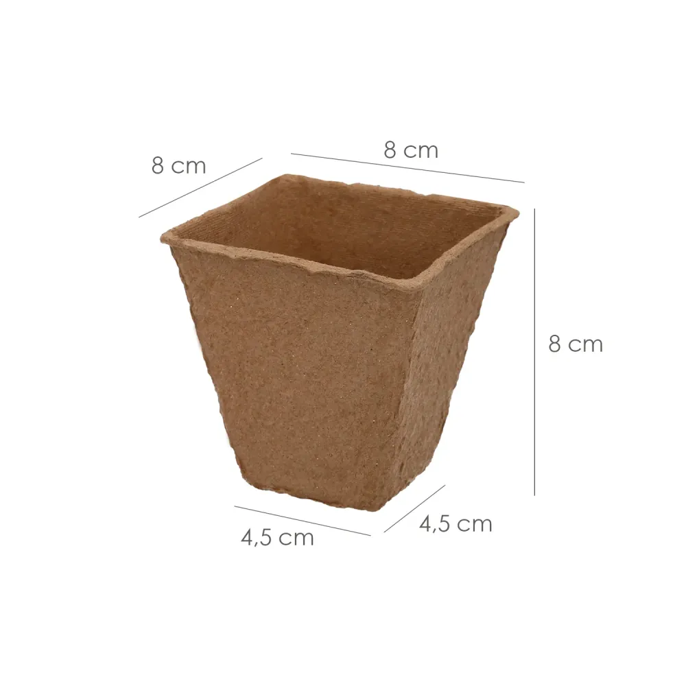 Semilleros Biodegradables8x8 cm. Pack 36 Semilleros Para Siembra / Germinacion De Plantas con Manual de Germinación
