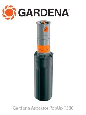 Aspersor de riego enterrado turbo Gardena T380