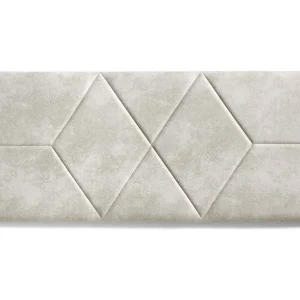 Cabecero 80 rombos tela antimanchas 112x57x5 blanco roto