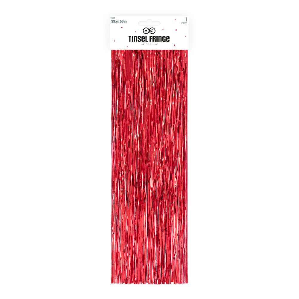 Cabello de ángel para árbol de Navidad, rojo, 33x50cm