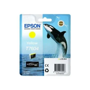 Epson T7604 Amarillo Cartucho de Tinta De fábrica - C13T76044010