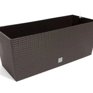 Jardinera Rato 72 litros con riego en color chocolate 80 x 33 x 32 cm