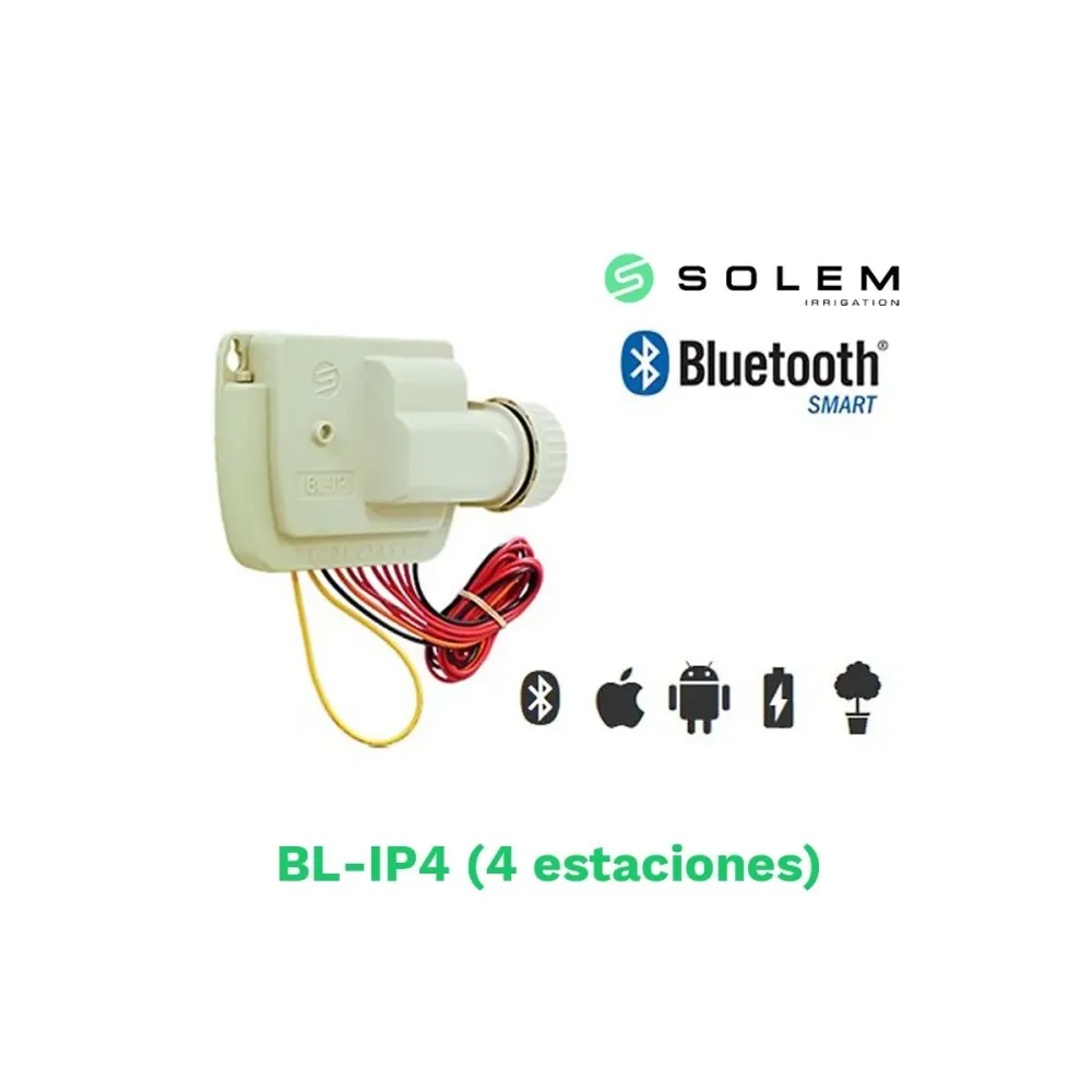 Modulo Solem Bt 4 Estaciones 9v - Control Bluetooth Para Riego Automático