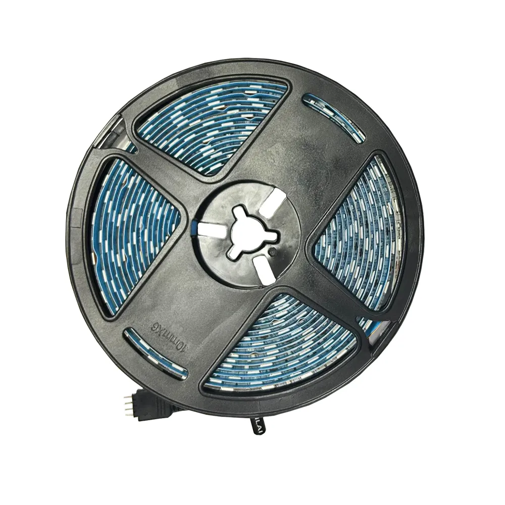 TIRA DE LEDS RGB 5m, 12v, IP65, PRESENTA ELIMINADOR Y CONTROL REMOTO, 60 LEDS TIANLAI T5050RGB08