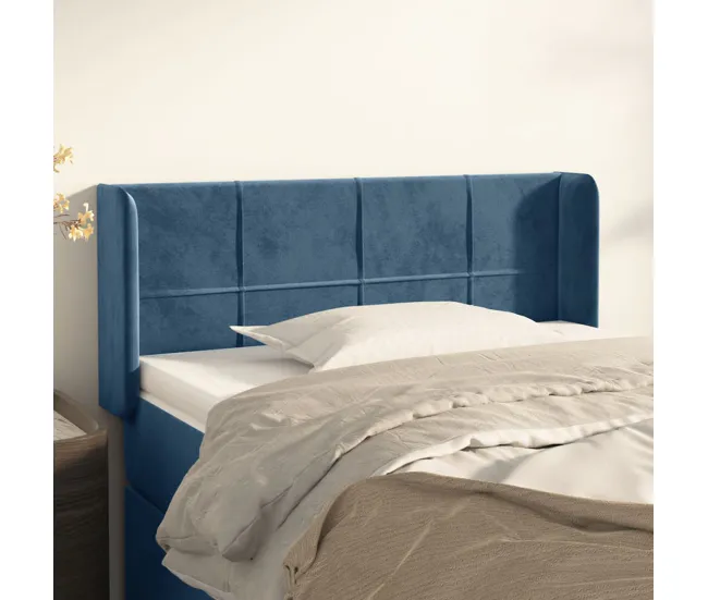 vidaXL Cabecero de terciopelo azul turbio 83x16x78/88 cm